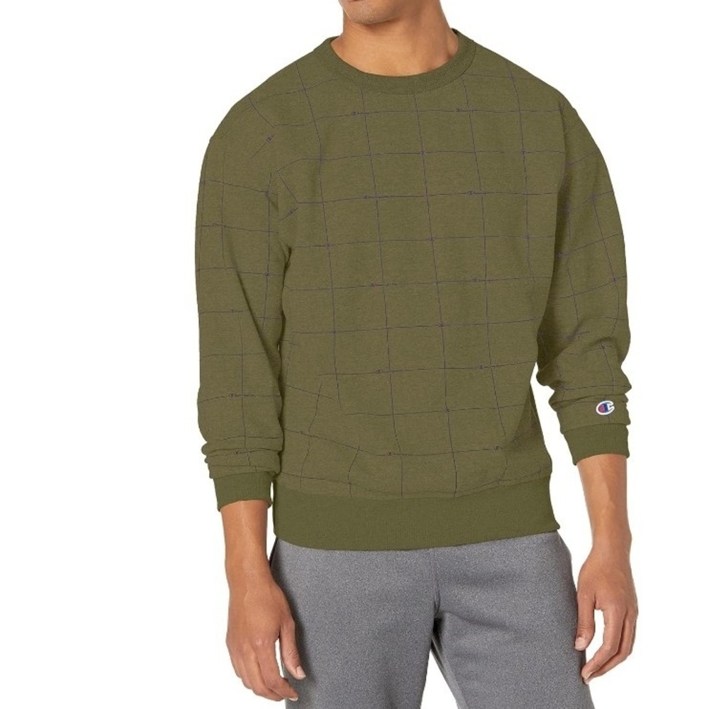 2/20$ Champion Men's Crewneck Sweater in Olive